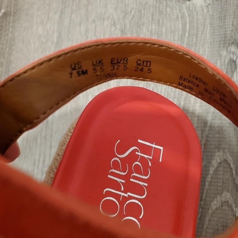 NEW Franco Sarto Tennia Red Espadrille Sandals